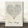 Melim Meu Abrigo Script Heart Song Lyric Print