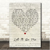 Michael Ball & Alfie Boe Let It Be Me Script Heart Song Lyric Print