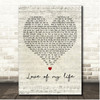 michael w smith Love of my life Script Heart Song Lyric Print