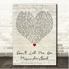 Mick Hucknall Dont Let Me Be Misunderstood Script Heart Song Lyric Print