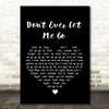 Eddie Cochran Don't Ever Let Me Go Black Heart Song Lyric Quote Print