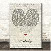 Molly Johnson Melody Script Heart Song Lyric Print