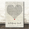 My Chemical Romance Bulletproof Heart Script Heart Song Lyric Print