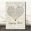 Old Sea Brigade Laying Here Script Heart Song Lyric Print