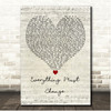 Paul Young Everything Must Change Script Heart Song Lyric Print
