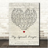 Percy Sledge My Special Prayer Script Heart Song Lyric Print