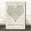 Phil Collins If Leaving Me Is Easy Script Heart Song Lyric Print