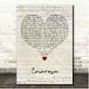 Porcelain Emarosa Script Heart Song Lyric Print