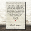 Regina Spektor Real Love Script Heart Song Lyric Print