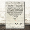 Robert Plant The Greatest Gift Script Heart Song Lyric Print
