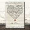 Romeo Santos Aventura Script Heart Song Lyric Print