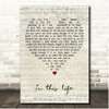 Ronan Keating In This Life Script Heart Song Lyric Print