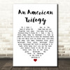 Elvis Presley An American Trilogy White Heart Song Lyric Quote Print