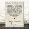 Shakin Stevens Merry Christmas Everyone Script Heart Song Lyric Print