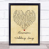 Elvis Presley Hawaiian Wedding Song Vintage Heart Song Lyric Quote Print