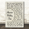 Elvis Presley Hawaiian Wedding Song Vintage Script Song Lyric Quote Print