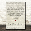 Stevie Wonder My Cherie Amour Script Heart Song Lyric Print