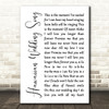 Elvis Presley Hawaiian Wedding Song White Script Song Lyric Quote Print