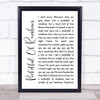 Elvis Presley Pocketful Of Rainbows White Script Song Lyric Quote Print