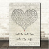 The Beatles Got to Get You into My Life Script Heart Song Lyric Print