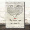 Big Tom The Same Way You Came In Script Heart Song Lyric Print