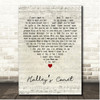 Billie Eilish Halleys Comet Script Heart Song Lyric Print