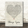 The Everly Brothers Ebony Eyes Script Heart Song Lyric Print
