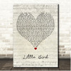 The Ghost of Paul Revere Little Bird Script Heart Song Lyric Print