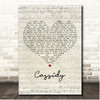 The Grateful Dead Cassidy Script Heart Song Lyric Print