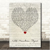 The Silencers Wild Mountain Thyme Script Heart Song Lyric Print