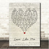 Billy Strings Love Like Me Script Heart Song Lyric Print