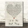 The-Dream U R The Best Thing Script Heart Song Lyric Print