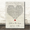 Tired Pony Held in the Arms of Your Words Script Heart Song Lyric Print