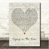 Whitesnake Crying in the Rain Script Heart Song Lyric Print