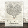 Womack & Womack Conscious of my conscience Script Heart Song Lyric Print