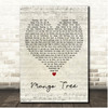 Zac Brown Band feat. Sara Bareilles Mango Tree Script Heart Song Lyric Print