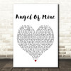 Eternal Angel Of Mine White Heart Song Lyric Quote Print