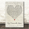 Blossoms My Favourite Room Script Heart Song Lyric Print