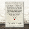 Bob Dylan The Water Is Wide Script Heart Song Lyric Print