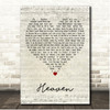Brandi Carlile Heaven Script Heart Song Lyric Print