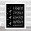 Evelyn Knight Lucky, Lucky, Lucky Me Black Script Song Lyric Quote Print