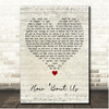Champaign How Bout Us Script Heart Song Lyric Print