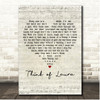 Christopher Cross Think of Laura Script Heart Song Lyric Print