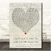 Clinton Kane I Dont Want To Watch The World End With Someone Else Script Heart Song Lyric Print
