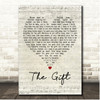 Collin Raye The Gift Script Heart Song Lyric Print