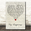 Connie Francis My Happiness Script Heart Song Lyric Print