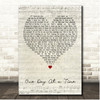 Courteeners One Day At a Time Script Heart Song Lyric Print