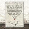Craig Armstrong Lets Go Out Tonight Script Heart Song Lyric Print