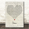 Dan + Shay You Script Heart Song Lyric Print