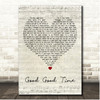 Dave Matthews Band Good Good Time Script Heart Song Lyric Print